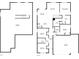 Floor plan highlighting layout of basement, first, and second floors, including living spaces, garage, and bedrooms at 14670 Guernsey Dr, Mead, CO 80542