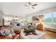 Open floor plan with a view of the living room and kitchen area at 1788 Holmby Ct, Castle Rock, CO 80104