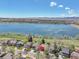 Stunning aerial view of a lakeside community, showcasing the tranquil waterfront lifestyle at 2590 W Long Cir, Littleton, CO 80120