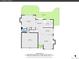 Detailed floor plan showcasing the layout of the first floor with kitchen, dining area and living room at 2590 W Long Cir, Littleton, CO 80120