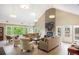 Bright and airy clubhouse features a cozy fireplace and kitchenette at 4530 S Verbena St # 309, Denver, CO 80237
