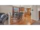 Charming kitchen area with wood floors, granite countertops, and a breakfast nook at 5149 S Tibet St, Aurora, CO 80015