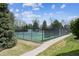 Community tennis court featuring new net and fencing at 7942 S Vincennes Way, Centennial, CO 80112