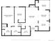Detailed floor plan showcasing the layout of the primary bedroom, living room, and kitchen at 10950 W Florida Ave # 314, Lakewood, CO 80232