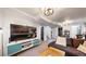 Spacious living room with a comfortable seating area and modern entertainment setup at 3155 N Steele St, Denver, CO 80205
