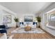 Bright living room with hardwood floors, a large window, and stylish decor at 10234 W Geddes Cir, Littleton, CO 80127