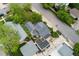 Aerial view of the house showing the roof, backyard and driveway at 1900 S Gilpin St, Denver, CO 80210