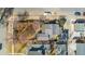 Aerial view of the property shows the layout of the house, yard, and surrounding neighborhood at 1900 S Gilpin St, Denver, CO 80210