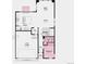 First-floor layout featuring a two-car garage, kitchen, dining area, great room, and bedroom at 13350 Blue Amber Ct, Parker, CO 80134