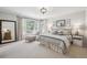 Serene main bedroom features a chaise lounge, neutral tones, and large window at 4185 Cheyenne Dr, Larkspur, CO 80118