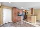 Kitchen with stainless steel appliances and wood cabinets at 1150 Golden Cir # 201, Golden, CO 80401