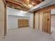 Open basement area with storage; a blank canvas for your dream space at 11427 Brownstone Dr, Parker, CO 80138