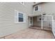 Cozy patio area of home exterior featuring stone tile at 3274 S Heather Gardens Way, Aurora, CO 80014