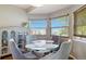 Cozy breakfast nook featuring a round glass table and comfortable seating, filled with natural light at 1550 Ajax St, Strasburg, CO 80136