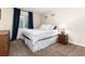 Cozy bedroom featuring modern decor, a comfortable queen bed and natural lighting at 2746 Stallion Way, Mead, CO 80542
