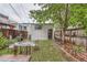 Secluded backyard with a dining table and chairs, surrounded by a wooden fence and mature trees at 4001 Kalamath St, Denver, CO 80211