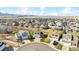 Residential aerial view featuring a planned community and mountain views at 9665 Bighorn Way, Littleton, CO 80125