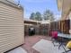 Backyard featuring patio with grill, bordered by wood fence and string lights at 1294 S Troy St, Aurora, CO 80012