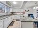 Bright kitchen features white cabinetry, granite countertops, stainless steel sink, and modern appliances at 1294 S Troy St, Aurora, CO 80012