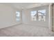Bright bedroom with plush carpet, large windows, and neutral paint at 7213 Waterleaf Trl, Littleton, CO 80125