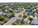 This aerial view showcases a neighborhood with mature trees, green spaces, and well-maintained homes at 4997 Collinsville Pl, Highlands Ranch, CO 80130