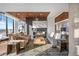 Spacious living room with a fireplace, comfortable seating, and a wood slat ceiling at 1750 Wewatta St # 1720, Denver, CO 80202