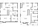 A black and white floor plan of the home with room dimensions and layout of the first and second floors at 386 Colorado Blvd, Denver, CO 80206