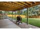 Outdoor patio with grill, ideal for barbecuing and entertaining and enjoying the well-manicured backyard at 7629 S Fillmore Way, Centennial, CO 80122