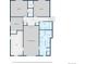Detailed floor plan showcasing bedrooms, baths, and spacious primary bedroom with walk-in closet at 7629 S Fillmore Way, Centennial, CO 80122