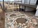 Backyard rock garden with soil ready for new plants at 227 Powderhorn Trl, Broomfield, CO 80020