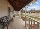 Cozy covered front porch with ample seating and charming string lights creating a warm ambiance at 3244 S Holly St, Denver, CO 80222