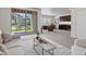 Spacious living area with modern furnishings, a dining space, and a convenient wet bar area at 10258 W Coal Mine Pl, Littleton, CO 80127