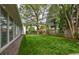 Well-maintained backyard featuring a lush lawn and mature trees at 2083 W Arbor Ave, Littleton, CO 80120