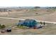Aerial view of the property showcasing the home's location, expansive lot, and outdoor space at 30484 Chisholm Trl, Elizabeth, CO 80107