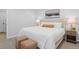 Bedroom featuring contemporary decor, with side tables and lamps at 30484 Chisholm Trl, Elizabeth, CO 80107