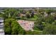 An aerial view shows a modern skate park design with a variety of ramps, rails, and transition elements at 11718 Keough Dr, Northglenn, CO 80233