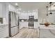 Well-lit kitchen with stainless steel appliances, white cabinets, and a stylish backsplash at 1308 Snowberry Ln # 302, Louisville, CO 80027