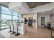 Modern kitchen featuring stainless steel appliances, sleek countertops, and ample cabinet space, with city views at 1700 Bassett St # 1106, Denver, CO 80202