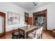Elegant dining room with hardwood floors and modern furnishings at 1650 N Pennsylvania St, Denver, CO 80203