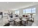 Spacious living room featuring large windows and a stylish seating area at 13708 Daffodil Pt, Parker, CO 80134