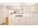 Modern kitchen featuring white countertops, cabinets, and stainless steel stove at 415 Forest St, Denver, CO 80220