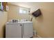 Basement laundry room with washer and dryer at 6653 N Knox Ct, Denver, CO 80221