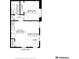 Detailed floor plan showcasing layout of kitchen, living room, bedroom and bathroom dimensions at 1355 Gaylord St # 10, Denver, CO 80206