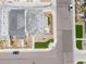 Aerial view of gray-roofed homes with nice landscaping, situated on a corner lot in a well-maintained neighborhood at 11000 Shining Star Cir, Parker, CO 80134