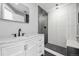 Updated bathroom with a modern vanity and shower at 639 Quartz Way, Broomfield, CO 80020