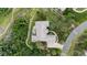 Stunning aerial view of the property surrounded by lush greenery, highlighting the unique landscaping at 6303 Ellingwood Point Pl, Castle Rock, CO 80108