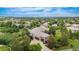 Expansive aerial view showcasing the home's lush surroundings and neighborhood at 6303 Ellingwood Point Pl, Castle Rock, CO 80108