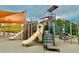 Community playground features climbing structures, slides, and swings for outdoor fun at 6303 Ellingwood Point Pl, Castle Rock, CO 80108