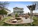 Beautiful backyard with deck, pond, and pergola at 11207 Day Star Ct, Parker, CO 80138