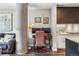 Cozy office space with hardwood floors, adjacent to the kitchen at 4200 W 17Th Ave # 327, Denver, CO 80204